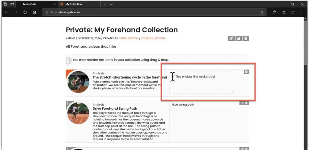 Add notes